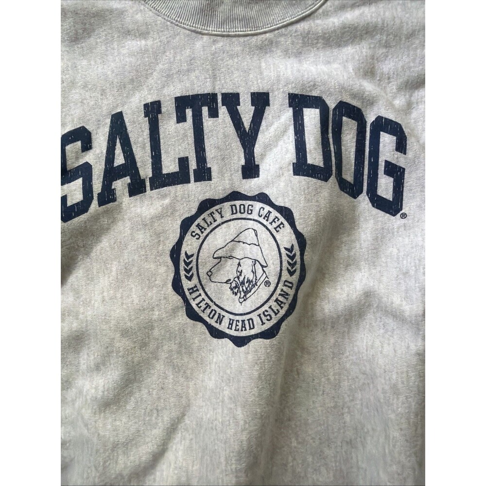 Salty Dog Cafe Hilton Head Men's Medium Champion Reverse Weave Gray Sweatshirt - Picture 3 of 8
